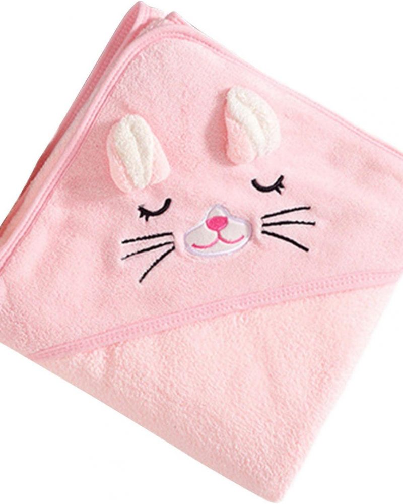 Toalla de baño gato rosa palo - Imagen 2